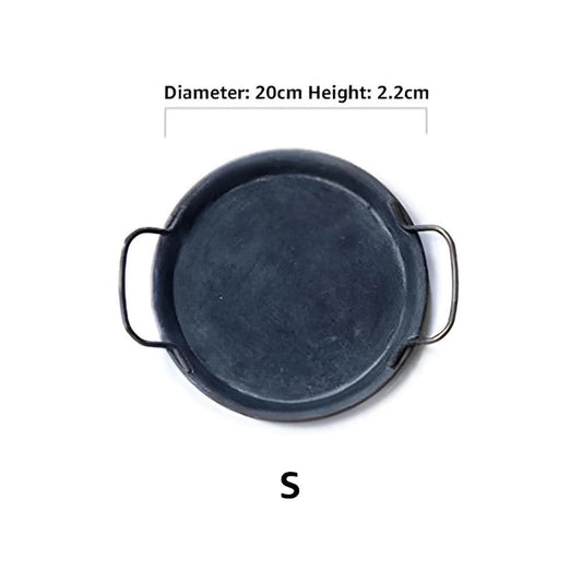 Retro Runde Metall Abendessen Serviertabletts