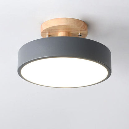 Garduru LED Deckenleuchte Rund | Nordic Design | Semi-Flush Mount | Energiesparende Zimmerleuchte