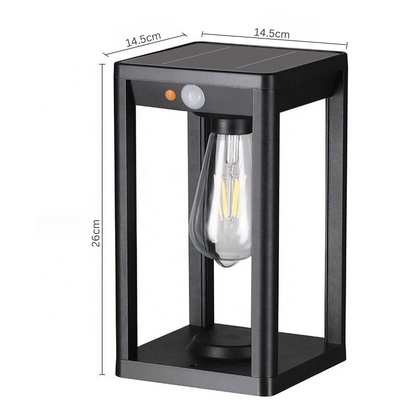 Solar Säulenlampe – LED Außenlampe mit Bewegungsmelder