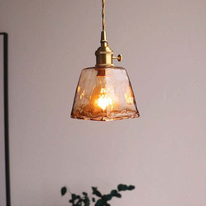 Eloise Vintage LED-Deckenlampen aus goldenem Metall und Glas für Schlafzimmer, Wohnzimmer, Esszimmer