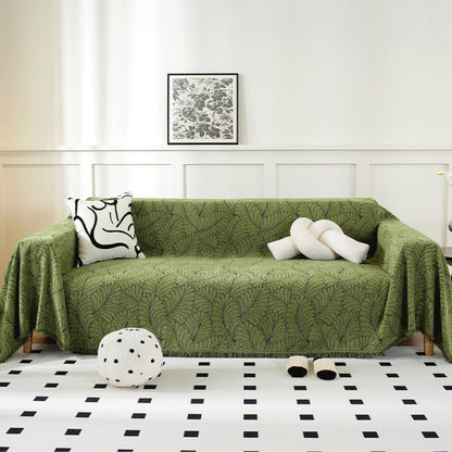 Lush Leaves Chenille Sofa/Couch Bezug