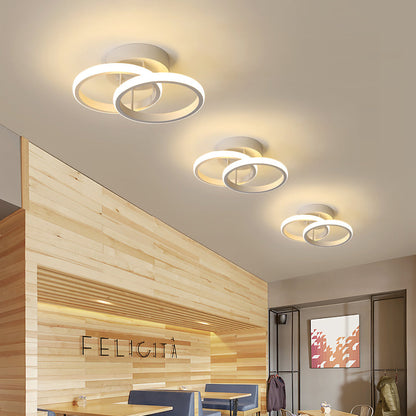 Deckenleuchte mit LED schwarzem Metallrahmen