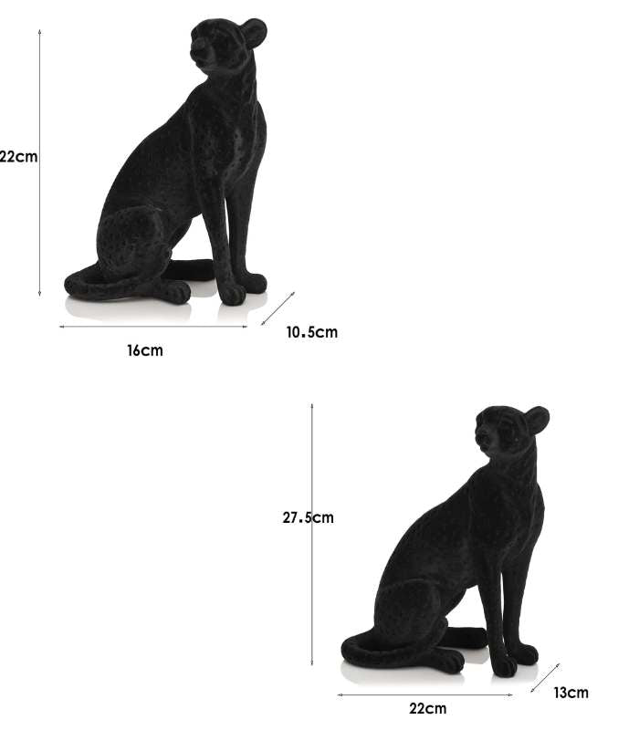 Garduru Flocking Geparden-Skulptur aus Harz – Stilvolle Deko