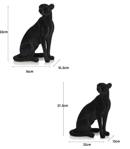 Garduru Flocking Geparden-Skulptur aus Harz – Stilvolle Deko