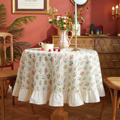 Romantische Botanische Druck Pastoral Tischdecke