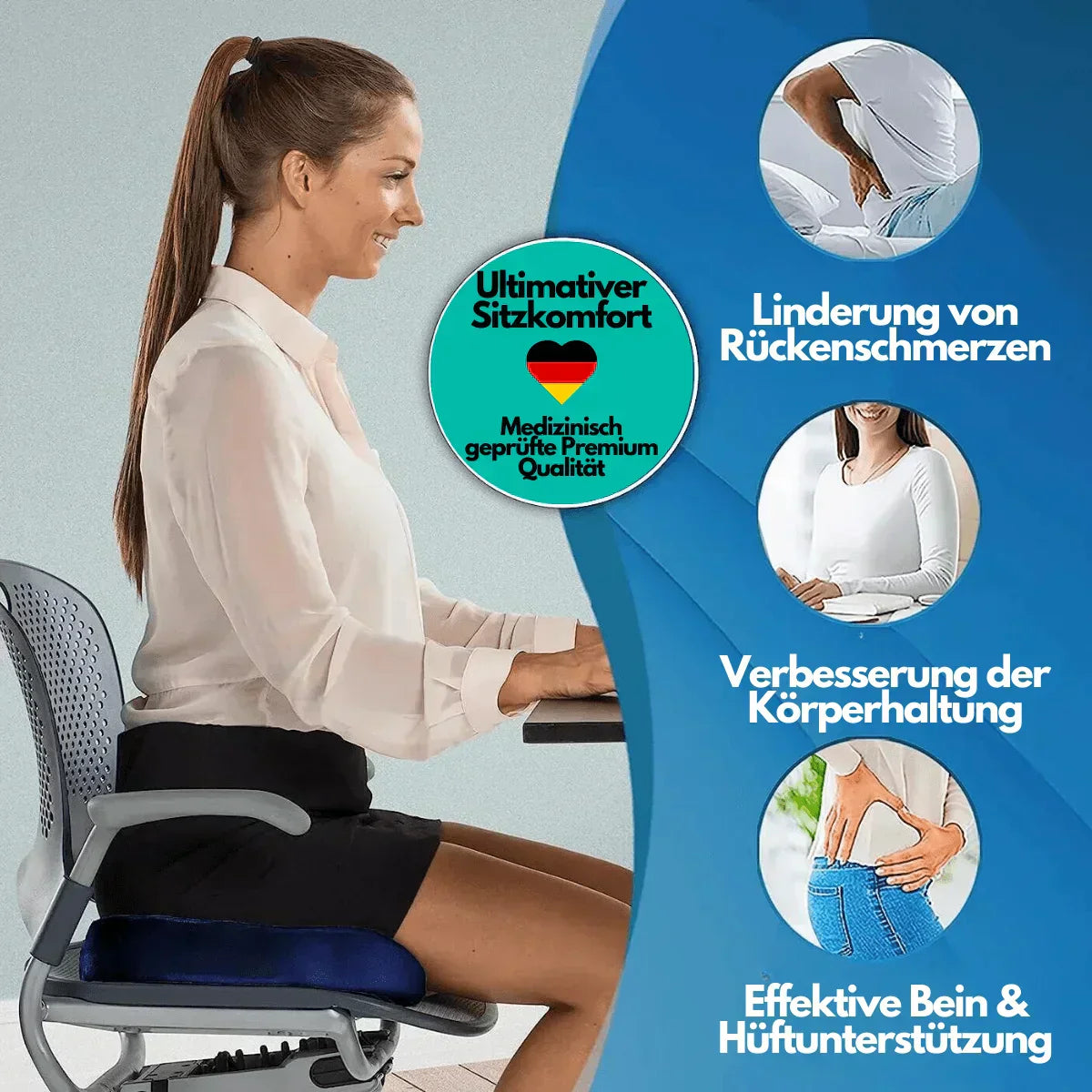 Orthopädisches 4D Unterstützung Sitzkissen