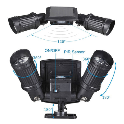 Ultrahelle Solar-LED-Leuchten mit Bewegungsmelder für den Außenbereich
