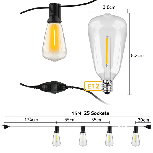 Wetterfeste LED Lichterkette