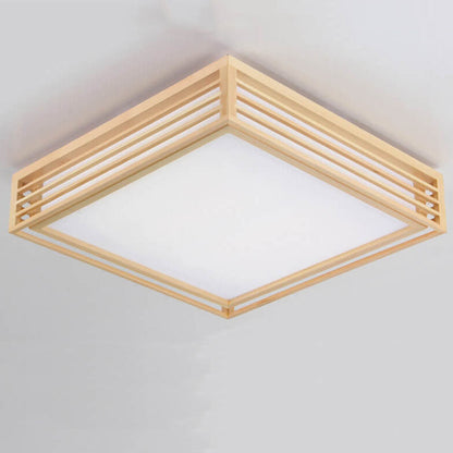 Garduru LED Deckenleuchte | Japanischer Tatami-Stil | Holzrahmen | Dimmbare Lichtfarben | Perfekt für Wohnzimmer & Schlafzimmer