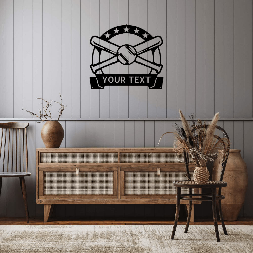 Play Ball Monogram - Metallschild