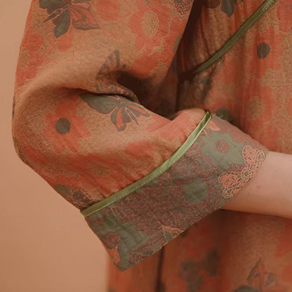 Retro-Stil Langarm-Nachtkleid