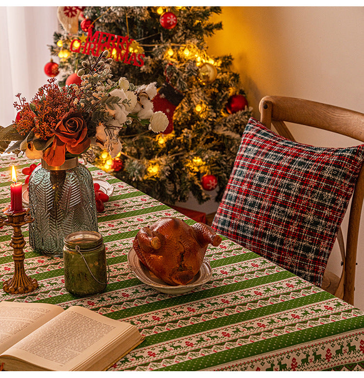 Xmas Geschenktischdecke Feiertagsdekoration Tischbezug