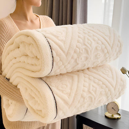 Samt Mandala Sherpa Decke