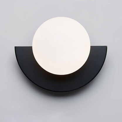 Glas Globe Wandlampe mit bunter Basis