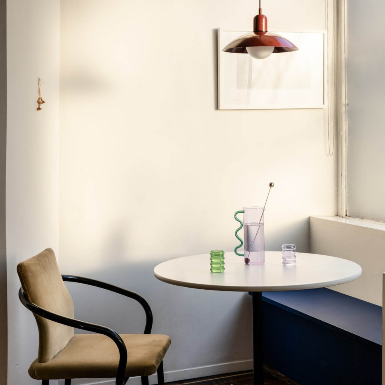 Moderne Macaron-Aufhängung - Farbglas-Schirm, einzigartiges Design, ideal für Küche und Wohnzimmer