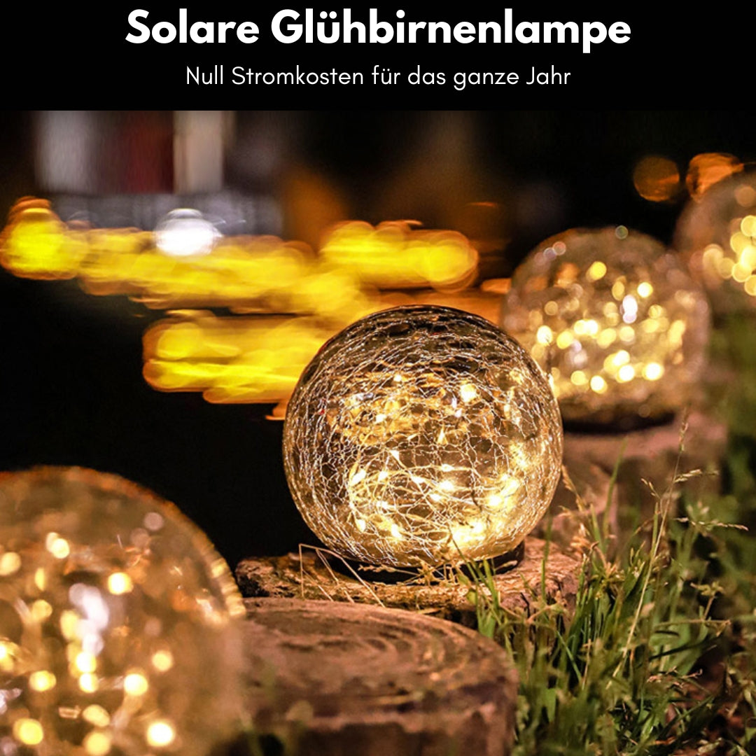 Solar Crack Ball Lampe: Wasserdichte Gartenornamente