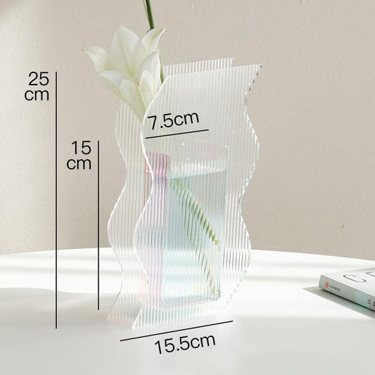 Garduru Fluted Acrylic Flower Vase