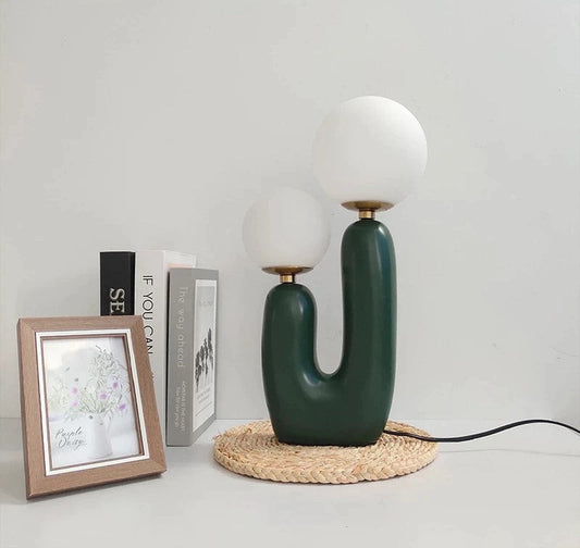 Moderne Tischlampe Kaktus – Kreative und elegante Beleuchtung mit Glasglobes