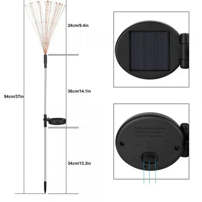 Solar Gartenlicht Feuerwerksstil für Außendekoration und Atmosphäre