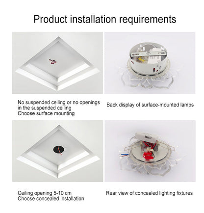 Garduru LED Kristall Deckenleuchte | Blumenförmig | Modernes Design | Energiesparend | Dekorative Beleuchtung