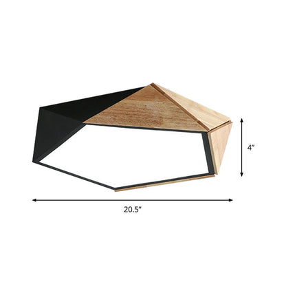 GeoLight – Geometrische Unterputz-LED-Deckenleuchte aus Metall für Wohnzimmer