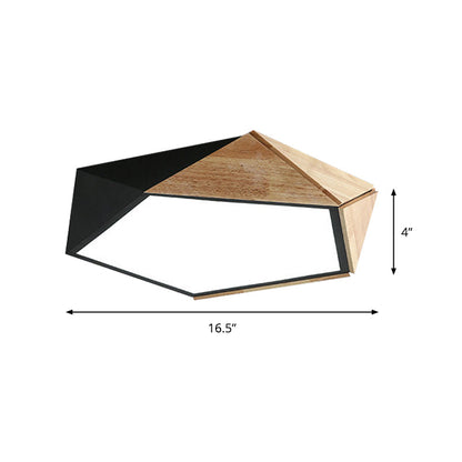 GeoLight – Geometrische Unterputz-LED-Deckenleuchte aus Metall für Wohnzimmer