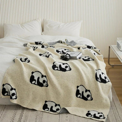Kawaii Panda Strickdecke