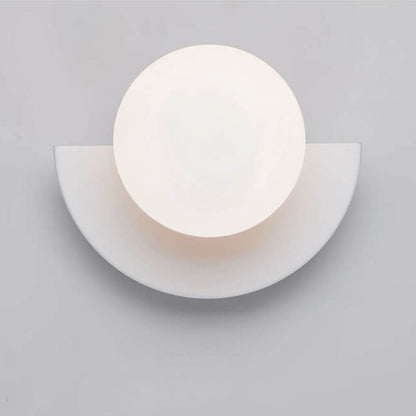 Glas Globe Wandlampe mit bunter Basis