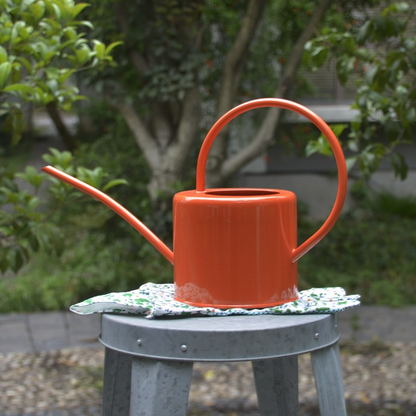 Stylish metal watering can for plant care and watering