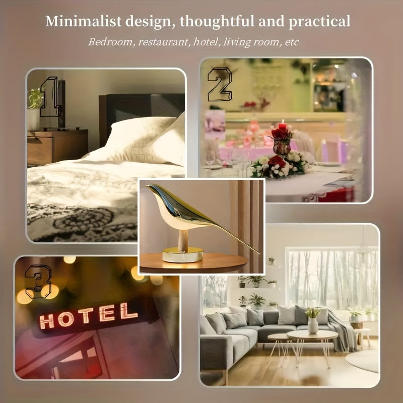 Vogelförmige LED-Lampe – Eleganz und Ruhe in jedem Raum