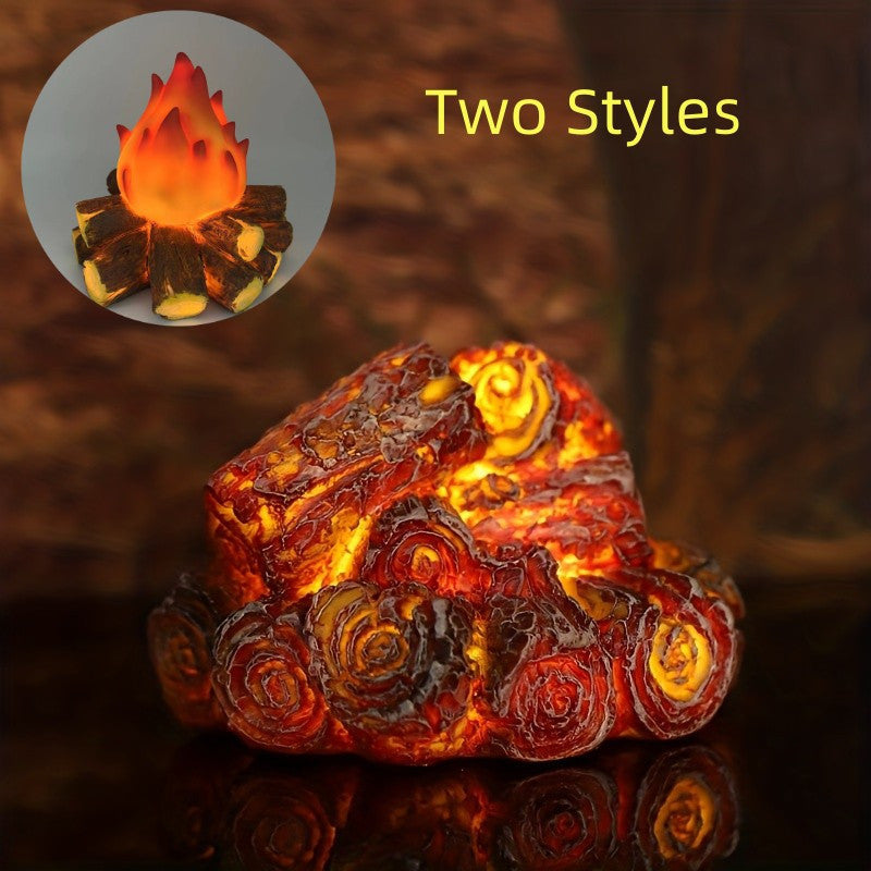 Gemütlicher Charme mit einer von einem Lagerfeuer inspirierten LED-Flammenlampe