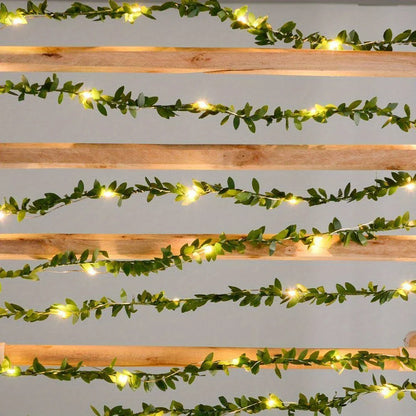 LED Lichterkette mit Efeu-Ranken – Dekorative Lichterkette für Innen und Außen