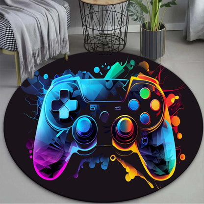 Gamepad Teppich - Stylisches Runddesign für Gamingräume und Büros