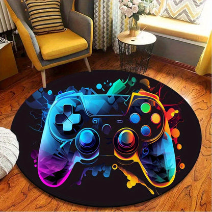 Gamepad Teppich - Stylisches Runddesign für Gamingräume und Büros