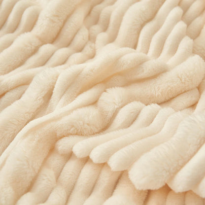 Weiche Fleece Kuscheldecke in Einfarbig