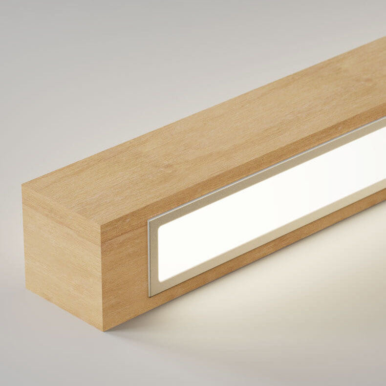 Japanische minimalistische Holzstreifen LED Wandleuchte Lampe