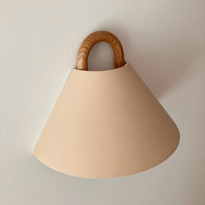 Garduru Moderne Holz Wandleuchte | Gefaltetes Halbrund-Design | Nordic LED Wandlampe für Wohnzimmer & Schlafzimmer