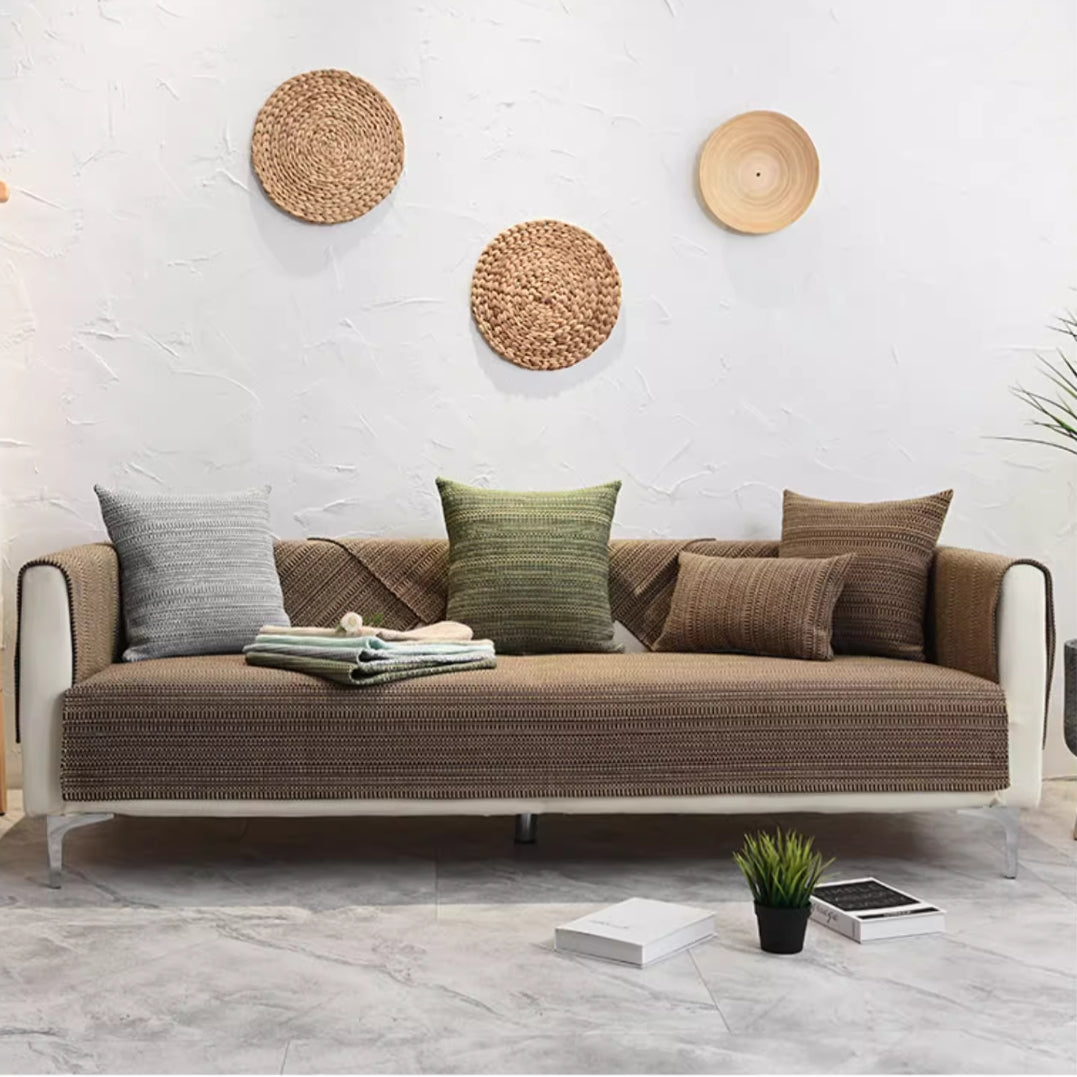 Naturale Baumwolle Leinen Sofa Schutz Couch Bezug