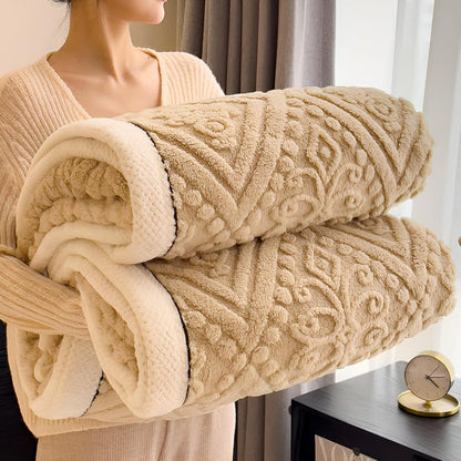 Samt Mandala Sherpa Decke