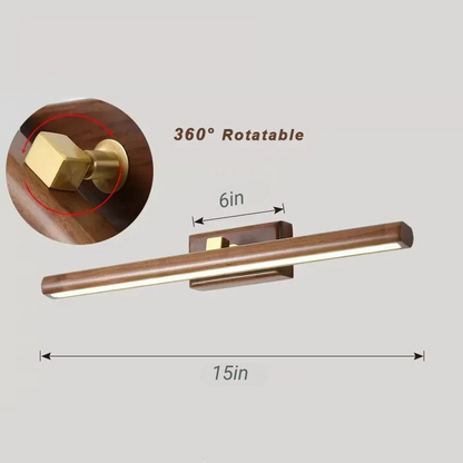 Massivholz-Schrankspiegel LED Wandleuchte Badezimmer Wandleuchtenarmatur