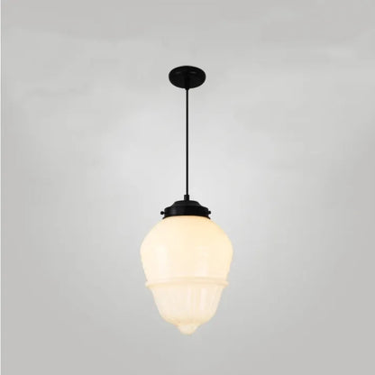 Garduru Weiß Milchglas Geometrische Jar Pendelleuchte