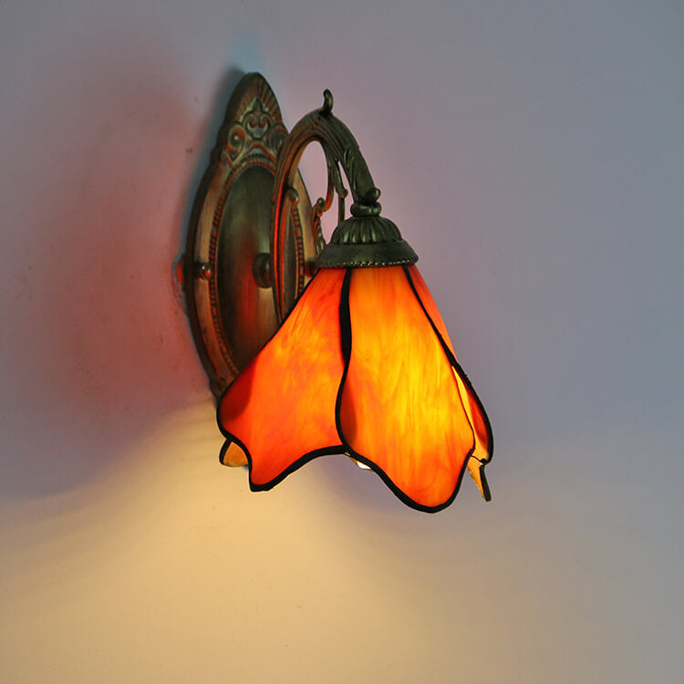 Garduru Vintage Glas Wandlampe | Buntglas | Einzigartiges Design | Beleuchtung für Zuhause