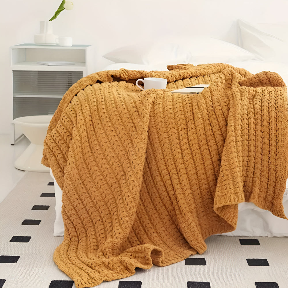 Vintage Chunky Strickdecke