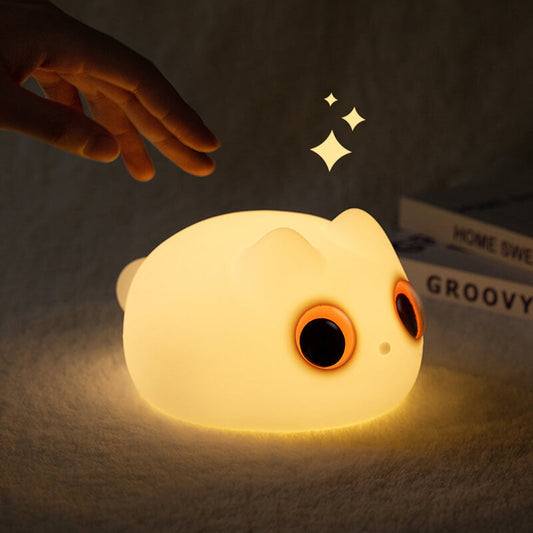 Orange Cat LED Squishy Tap Tap Nachtlicht Lampe