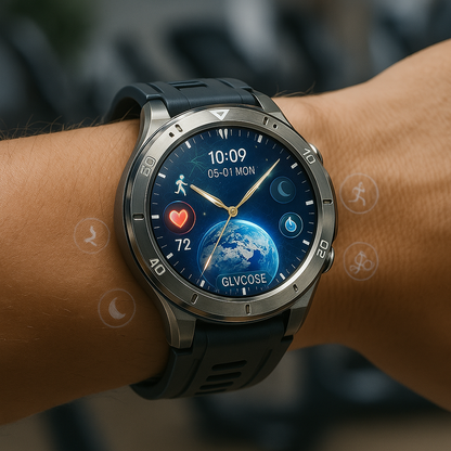 Smartwatch Gesundheits-Tracker Glukosemonitor Uhr