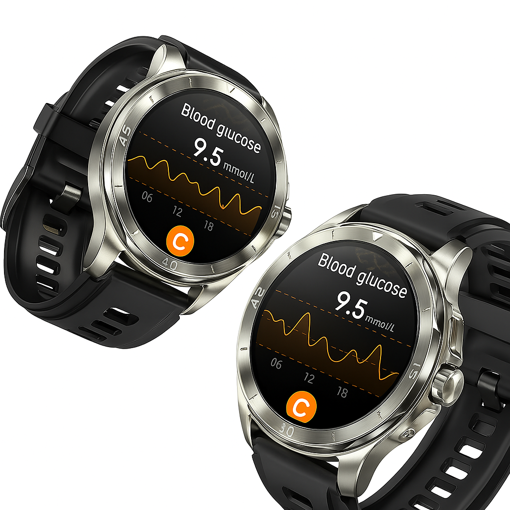 Smartwatch Gesundheits-Tracker Glukosemonitor Uhr