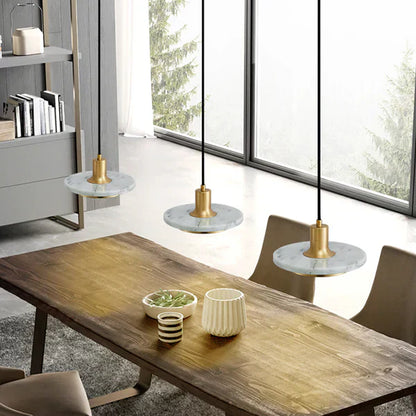 Moderner minimalistischer Marmorlampenanhänger für Home- und Bürodekor