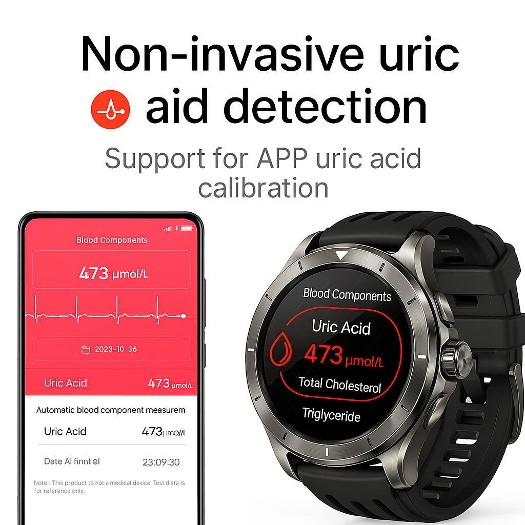 Smartwatch Gesundheits-Tracker Glukosemonitor Uhr