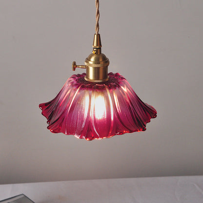 Vintage Florale Glas Pendelleuchte für das Esszimmer - Elegantes Retro-Design zur Beleuchtung Ihres Raumes