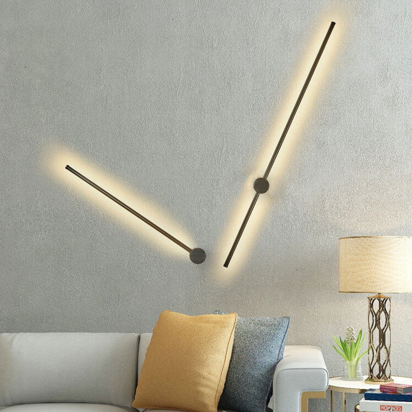 Garduru LED Wandleuchte | Minimalistisches Design | Dimmbare Aluminium Wandlampe | Modernes Ambiente für Ihr Zuhause